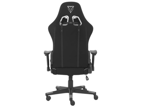 Silla Gamer Ocelot, Respaldo reclinable, Descansa Brazos ajustable, Soporta hasta 150kg. Color Negro/Gris.