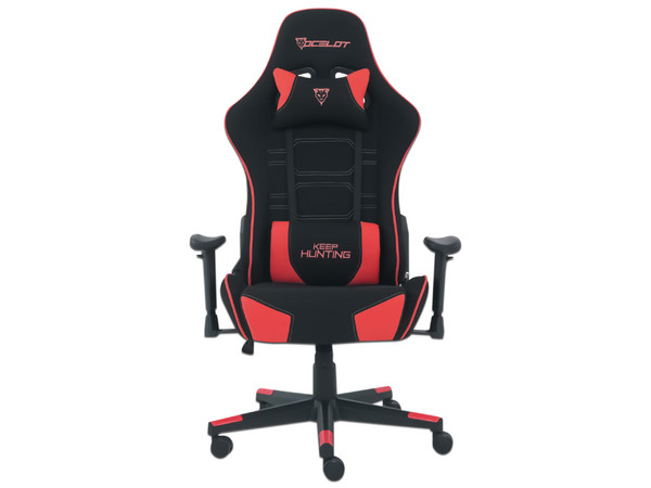 Silla Gamer Ocelot OST-SAVAGE RED, Descansa Brazos y Altura Ajustables, Inclinación de hasta 155 grados, Soporta Hasta 150kg, Color Rojo.