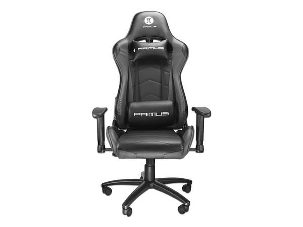 Silla Gamer Primus THRÓNOS100T, Reclinable, Descansabrazos 2D, Cojín Lumbar, Reposacabezas, Color Negro.