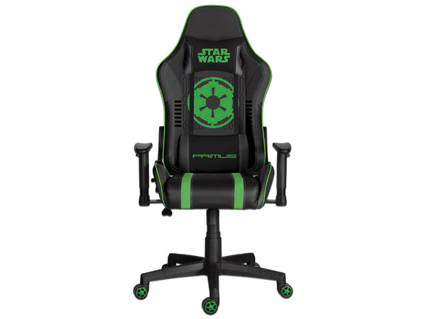 Silla Gamer Primus Death Troopers THRÓNOS200S, Reposa Brazos Ajustable, Soporta hasta 140Kg, Color Verde.
