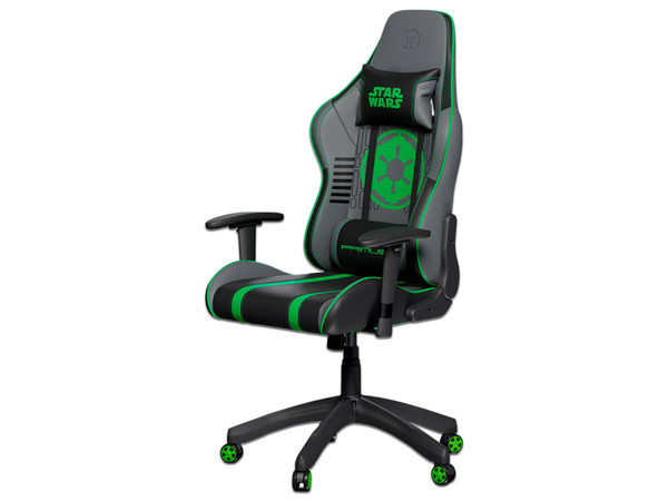 Silla Gamer Primus Death Troopers THRÓNOS200S, Reposa Brazos Ajustable, Soporta hasta 140Kg, Color Verde.