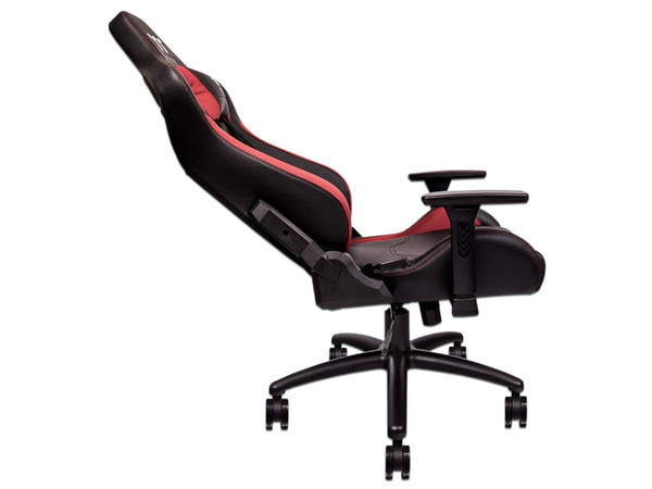 Silla Gamer Thermaltake GGC-UFT-BRMWDS-01, Descansabrazos 2D, Reclinable, Soporta hasta 140 kg. Color Negro/Rojo.