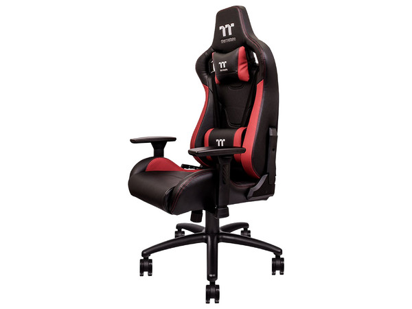 Silla Gamer Thermaltake GGC-UFT-BRMWDS-01, Descansabrazos 2D, Reclinable, Soporta hasta 140 kg. Color Negro/Rojo.