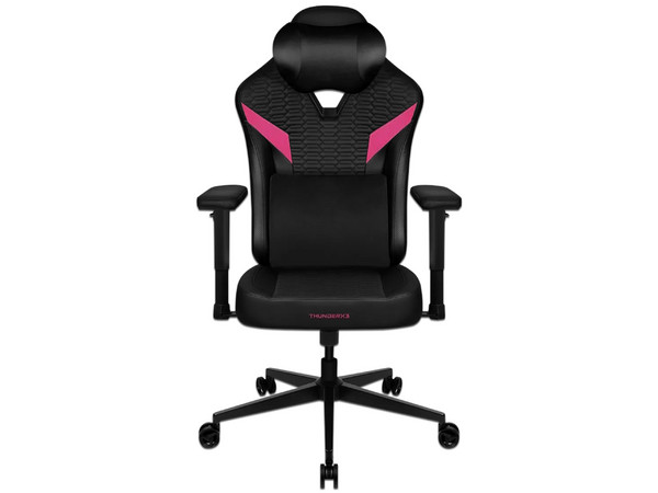 Silla Gamer Thunder X3 Eaze Racer Neon V2, Reposabrazos 2D, Soporte lumbar y de cuello.