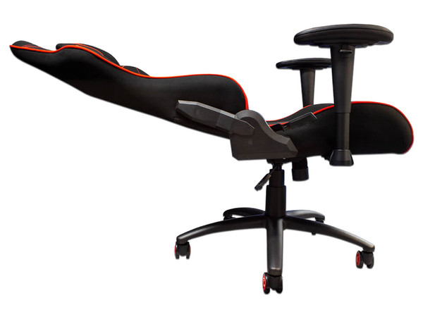 Silla Gamer Vorago Start The Game CGC500-RD, respaldo reclinable, soporta hasta 120kg, ruedas ABS 60mm. Color Negro/Rojo.