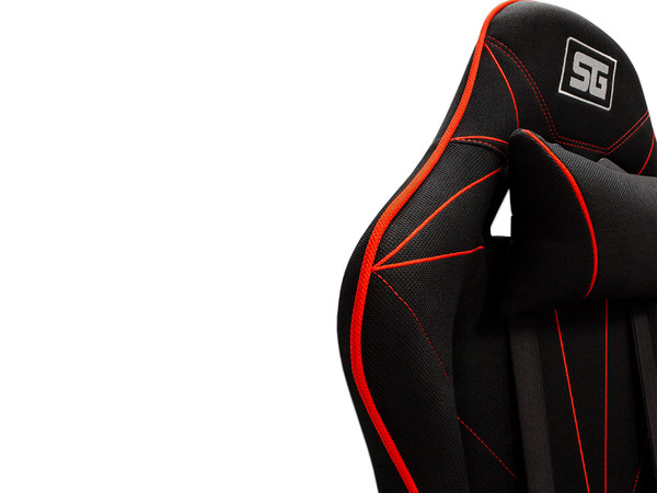 Silla Gamer Vorago Start The Game CGC500-RD, respaldo reclinable, soporta hasta 120kg, ruedas ABS 60mm. Color Negro/Rojo.