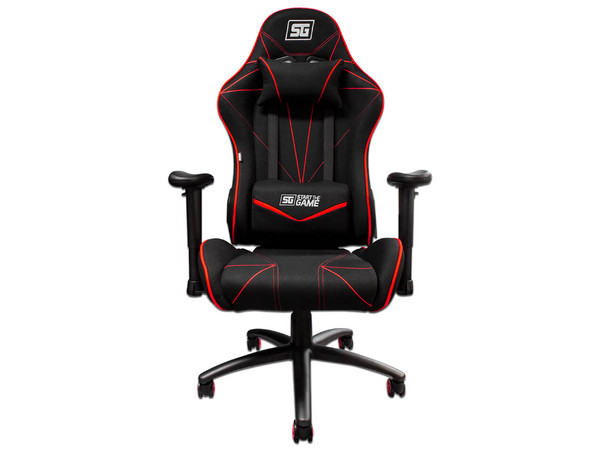 Silla Gamer Vorago Start The Game CGC500-RD, respaldo reclinable, soporta hasta 120kg, ruedas ABS 60mm. Color Negro/Rojo.