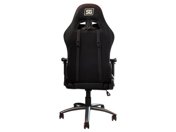 Silla Gamer Vorago Start The Game CGC500-RD, respaldo reclinable, soporta hasta 120kg, ruedas ABS 60mm. Color Negro/Rojo.
