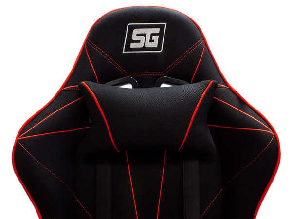 Silla Gamer Vorago Start The Game CGC500-RD, respaldo reclinable, soporta hasta 120kg, ruedas ABS 60mm. Color Negro/Rojo.