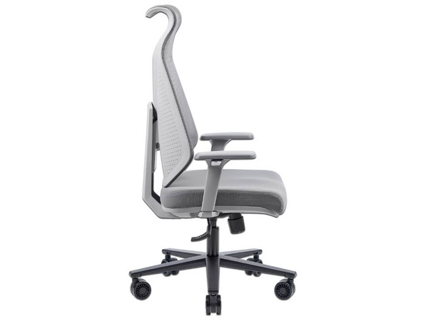 Silla Gamer XPG Nimbus, Soporta Hasta 120 Kg, Reposabrazos Ajustable, Inclinación de Hasta 130 Grados, Soporte Lumbar, Respaldo de Malla. Color Gris