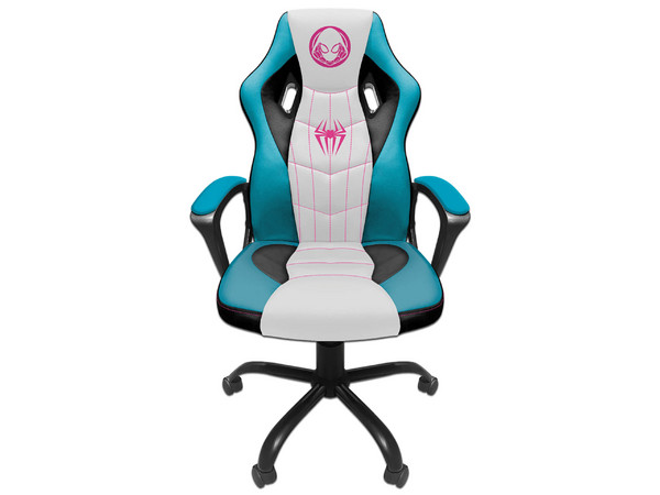 Silla Gamer XTech Marvel Ghost Spider, Reposabrazos Ajustable, Soporta hasta 120kg, Color Azul.
