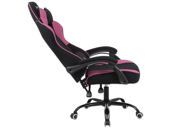Silla Gamer Xzeal XZ20, inclinación ajustable, soporte lumbar. Color Negro/Rosa.