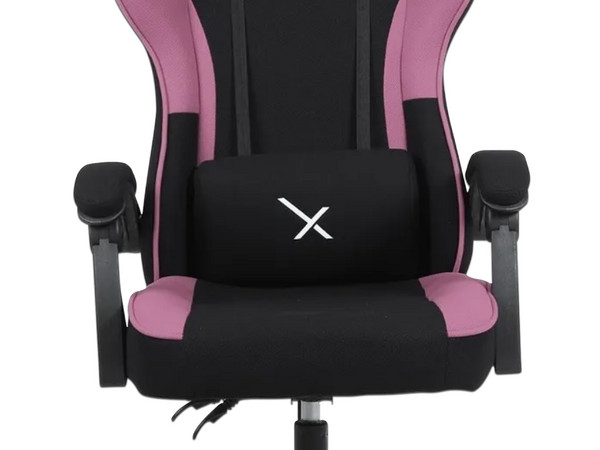 Silla Gamer Xzeal XZ20, inclinación ajustable, soporte lumbar. Color Negro/Rosa.