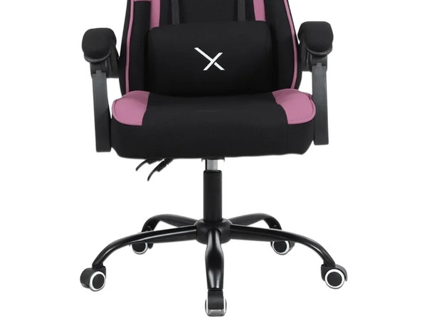 Silla Gamer Xzeal XZ20, inclinación ajustable, soporte lumbar. Color Negro/Rosa.