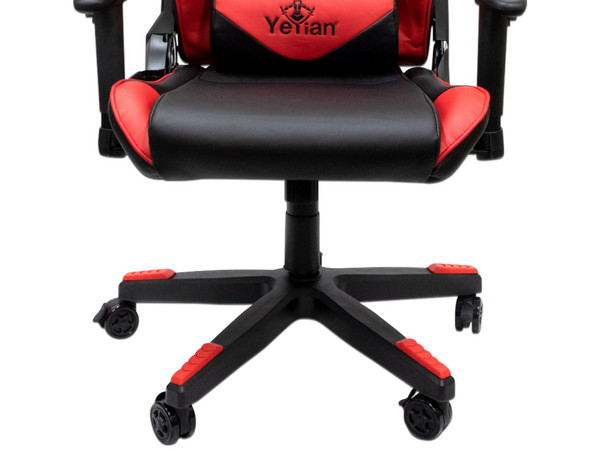 Silla Gamer Yeyian Cadira 1150, inclinación ajustable, soporte lumbar. Color Rojo.