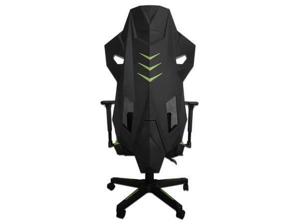 Silla Gamer YEYIAN DRAKKAR 2500, apoyabrazos ajustables, tela transpirable. Color Verde/Negro.