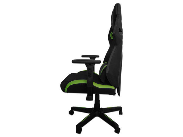 Silla Gamer YEYIAN DRAKKAR 2500, apoyabrazos ajustables, tela transpirable. Color Verde/Negro.