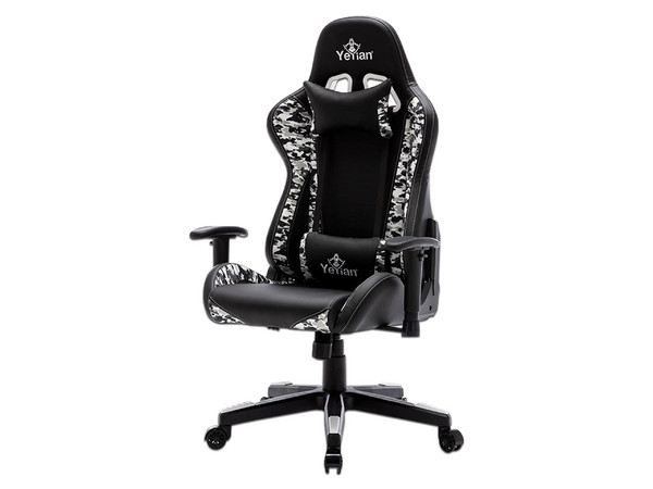 Silla Gamer Yeyian Ryuji Snow Camouflage YFRS-051820, Color Negro/Gris.