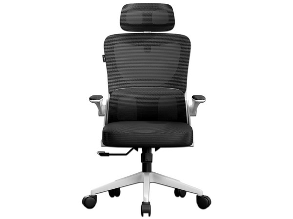 Silla para Oficina Flux Prime EC636HR, Reposabrazos Abatibles, Soporta hasta 100Kg, Color Blanco con Negro.