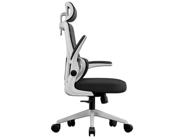 Silla para Oficina Flux Prime EC636HR, Reposabrazos Abatibles, Soporta hasta 100Kg, Color Blanco con Negro.