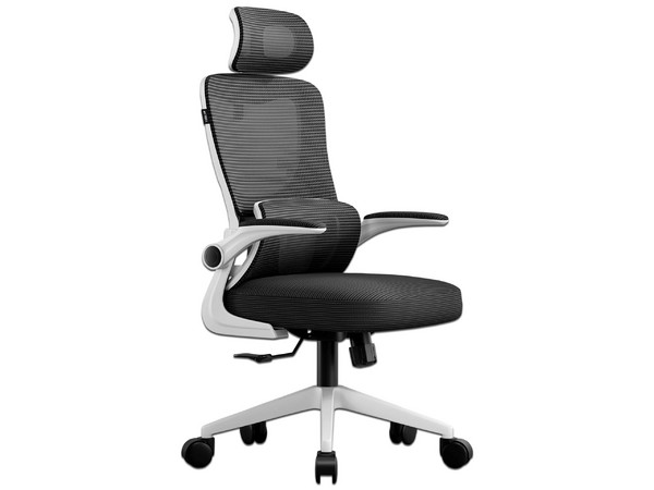 Silla para Oficina Flux Prime EC636HR, Reposabrazos Abatibles, Soporta hasta 100Kg, Color Blanco con Negro.