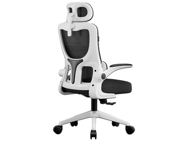 Silla para Oficina Flux Prime EC636HR, Reposabrazos Abatibles, Soporta hasta 100Kg, Color Blanco con Negro.