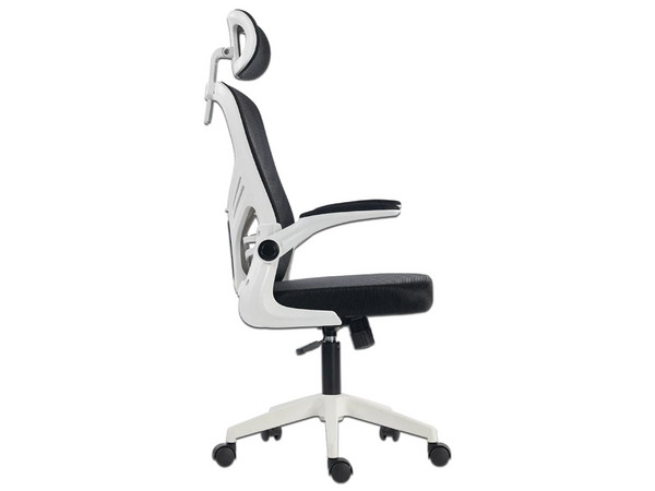 Silla de Oficina Acteck Flux Base EC343HR, Reposabrazos Abatibles, Soporta hasta 100Kg, Color Blanco con Negro.