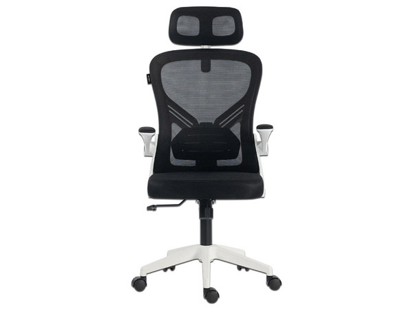 Silla de Oficina Acteck Flux Base EC343HR, Reposabrazos Abatibles, Soporta hasta 100Kg, Color Blanco con Negro.