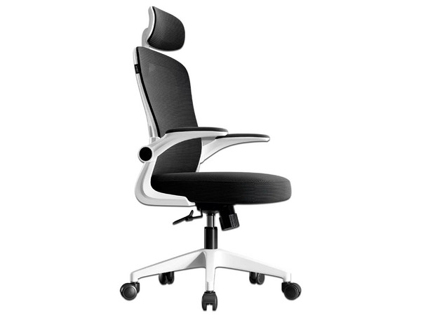 Silla de Oficina Acteck Flux Base EC343HR, Reposabrazos Abatibles, Soporta hasta 100Kg, Color Blanco con Negro.