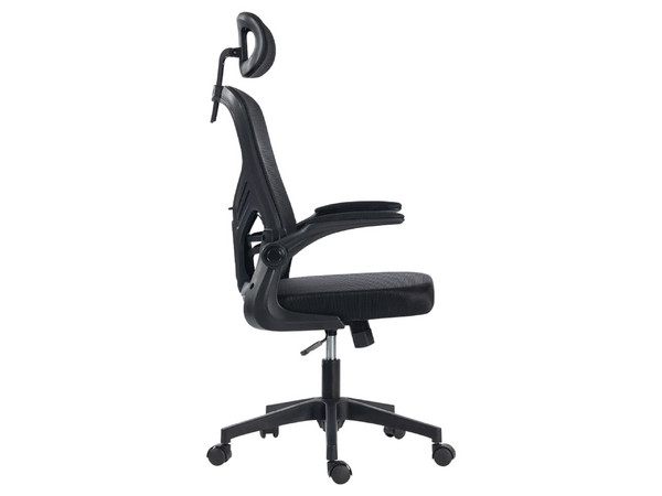 Silla para Oficina Flux Base EC343HR, Reposabrazos Abatibles, Soporta hasta 100Kg, Color Negro.