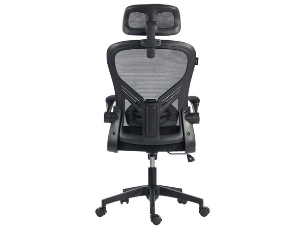 Silla para Oficina Flux Base EC343HR, Reposabrazos Abatibles, Soporta hasta 100Kg, Color Negro.