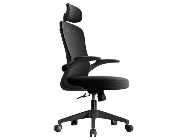 Silla para Oficina Flux Base EC343HR, Reposabrazos Abatibles, Soporta hasta 100Kg, Color Negro.