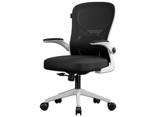 Silla para Oficina Acteck Flux Base EC343, Reposabrazos Abatibles, Soporta hasta 100Kg, Pistón Clase 2, Inclinación de Hasta 120 Grados. Color Blanco con Malla Negra.