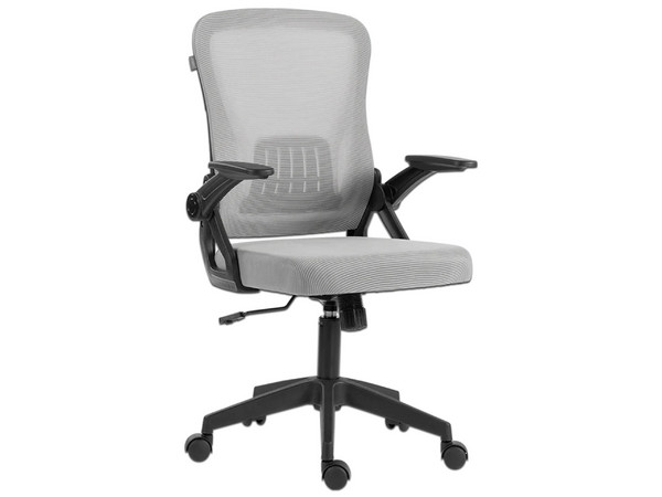 Silla para Oficina Flux Lite EC313, Reposabrazos Abatibles, Soporta hasta 100Kg, Color Gris.