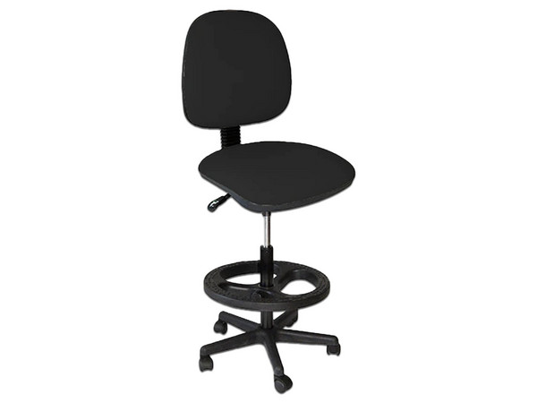 Silla Operativa ERGO 2369, Asiento y Respaldo Acolchado, Altura Ajustable. Color Negro.