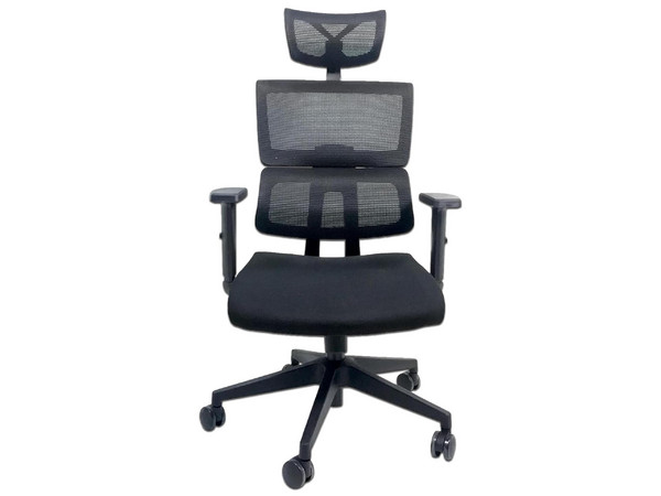 Silla Ejecutiva Ergo Parma C, Respaldo de Malla, Soporta Hasta 120Kg. Color Negro.