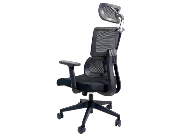 Silla Ejecutiva Ergo Parma C, Respaldo de Malla, Soporta Hasta 120Kg. Color Negro.