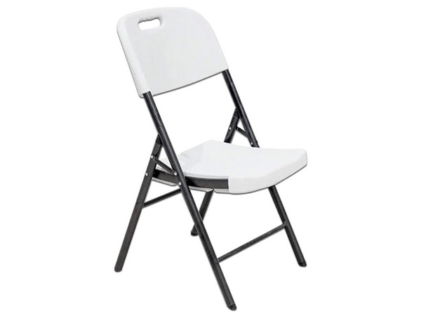 Silla Plegable MODAMOB Forza ZL-D53-50, Soporta Hasta 140 Kg. Paquete con 6 Piezas. Color Blanco.