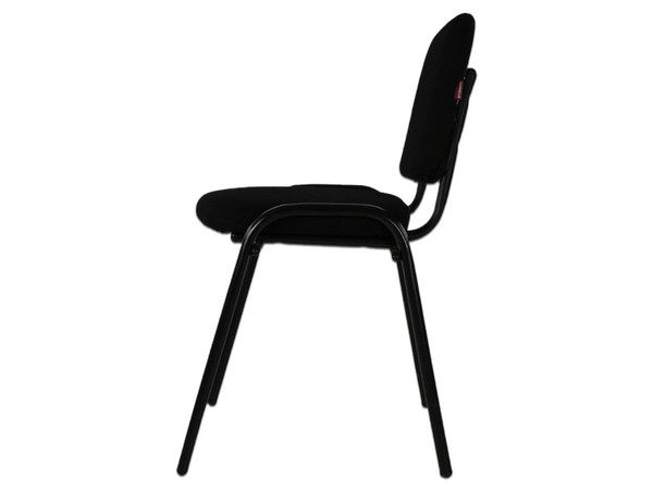 Silla Fija Mundo In 104Z, Respaldo y Asiento de Tela. Color Negro.