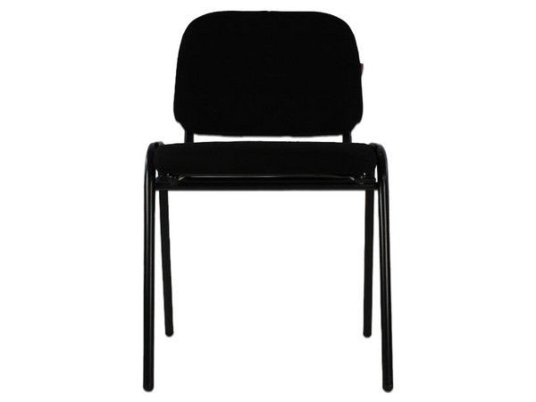 Silla Fija Mundo In 104Z, Respaldo y Asiento de Tela. Color Negro.