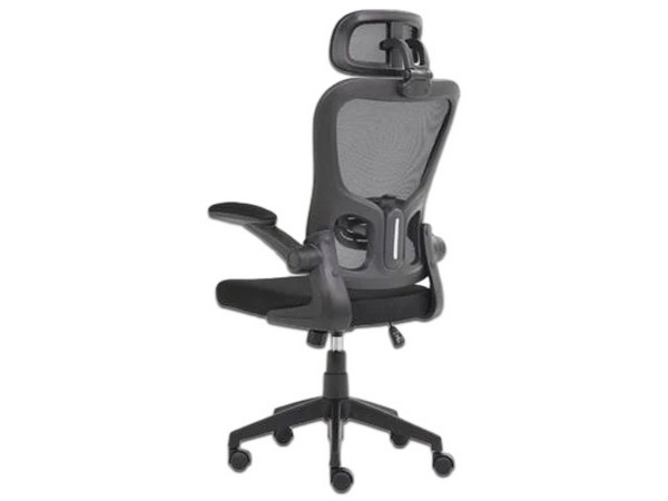 Silla de Oficina Nextep NE-650AC, Reposabrazos Ajustables. Respaldo con Tela, Acolchada, Soporta Hasta 120 Kg. Color Negro.