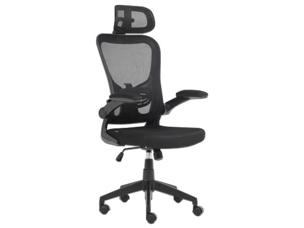Silla de Oficina Nextep NE-650AC, Reposabrazos Ajustables. Respaldo con Tela, Acolchada, Soporta Hasta 120 Kg. Color Negro.