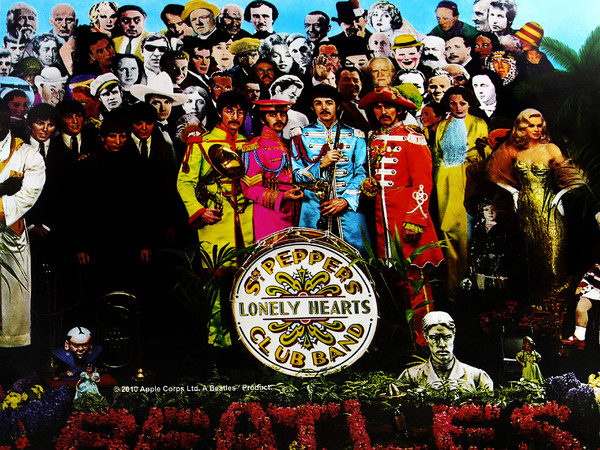 Skin TechZone The Beatles Sgt. Pepper's Lonely Hearts Club Band para Laptop Widescreen de 10.2