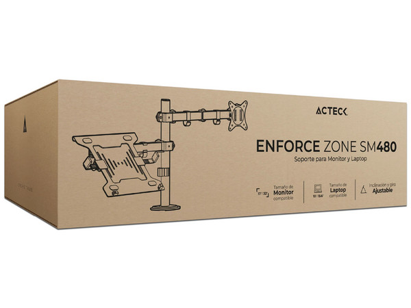 Soporte de Monitor Acteck Enforce Zone SM480, Soporta Monitores de hasta 32