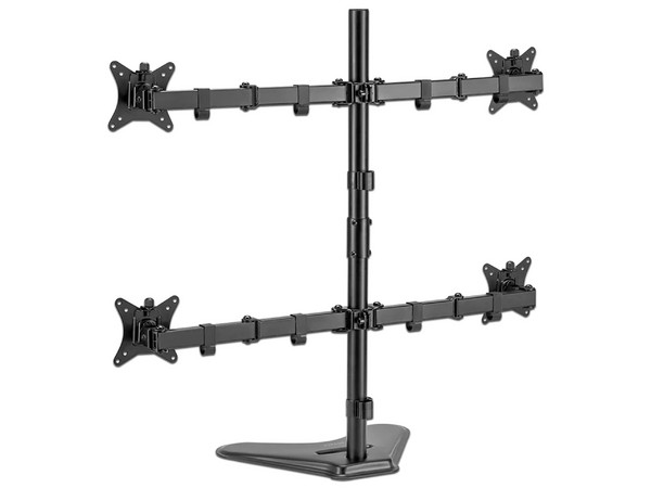 Soporte para Monitor Acteck Enforce Zone-B SM445 Advanced Series, Soporta 4 Monitores, 9 kg por Brazo, Color Negro.