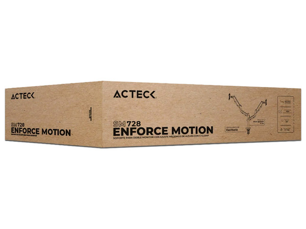 Soportes Articulado Acteck Enforce Motion SM728 para 2 Monitores, De 13