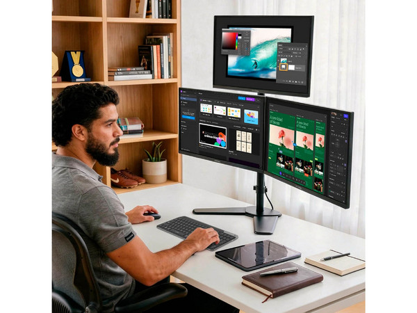 Soportes Acteck Enforce Zone-B SM530 para 3 Monitores, De 13