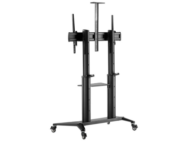 Soporte de aluminio Manhattan, para TV de ultra alta resistencia con ruedas, de 70