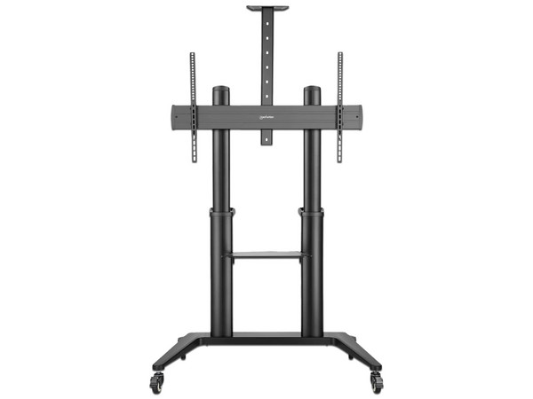 Soporte de aluminio Manhattan, para TV de ultra alta resistencia con ruedas, de 70