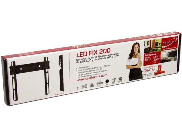 Soporte de Pared LED FIX 200 para TV de Pantalla Plana de 10